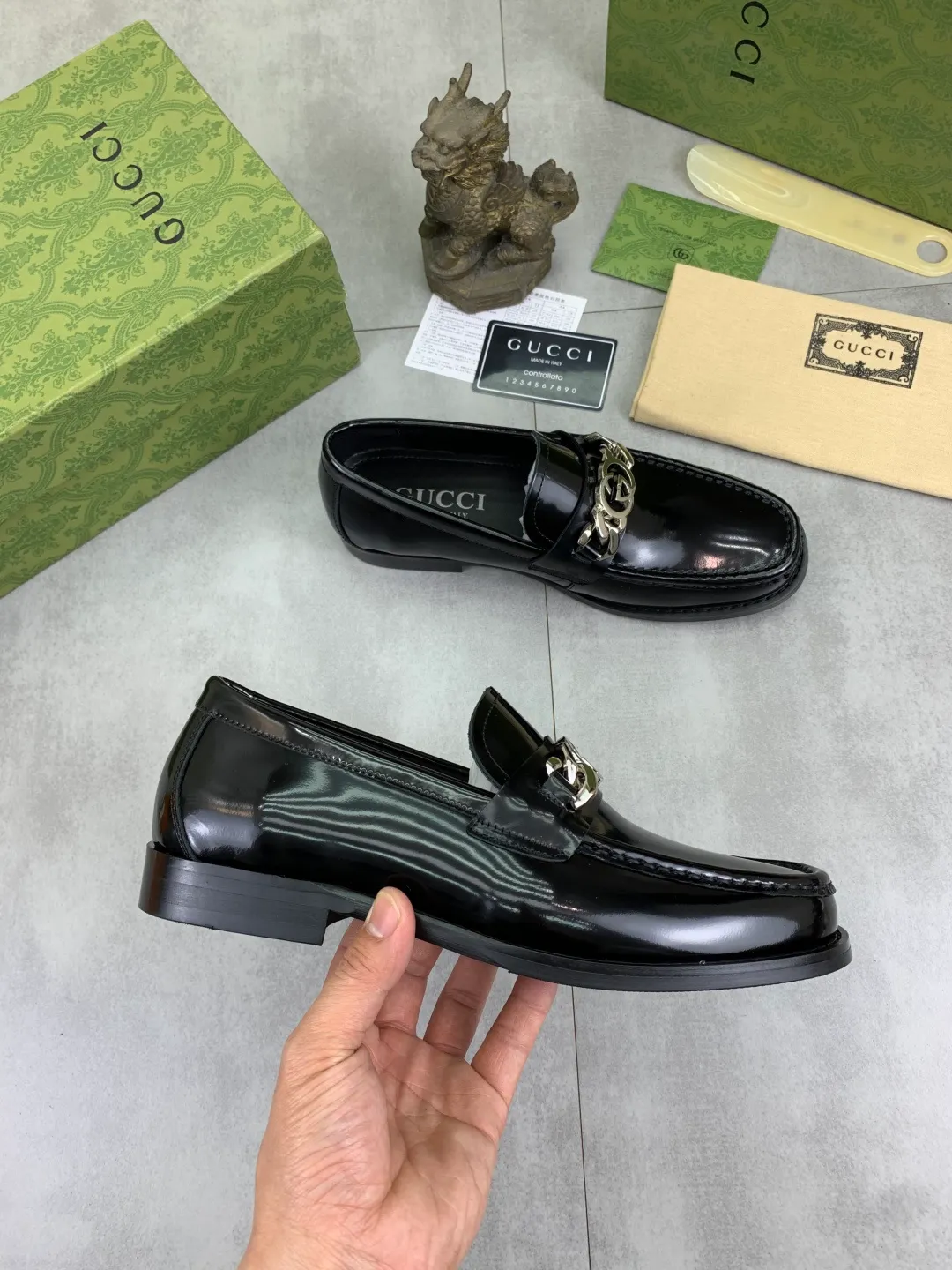 Men's men's shoes 💰P480 [New style] Water-dyed cowhide 💰💎💎💎 [Gucci] GUCCI high-end men's formal business leather shoes, original order 1:1 authentic goods! Original imported high-end open-edge beaded calfskin, original metal buckle, imported first-layer cowhide lining for feet, original outsole, men's shoe size: 38-45, 4️⃣ colors available